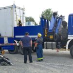 Umladung des Containers am Oberwaldberg